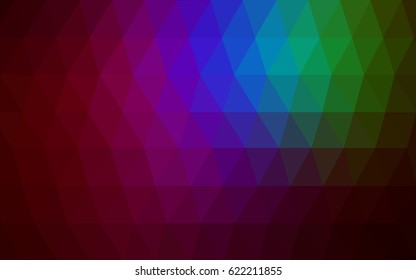 Dark Multicolor vector Pattern.  triangular template. Geometric sample. Repeating routine with triangle shapes. New texture for your design. Pattern can be used for background.