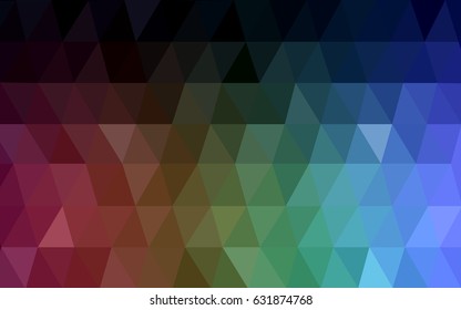 Dark Multicolor vector Pattern.  triangular template. Geometric sample. Repeating routine with triangle shapes. New texture for your design. Pattern can be used for background.