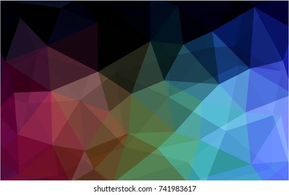 Dark Multicolor vector Pattern.  triangular template. Geometric sample. Repeating routine with triangle shapes. New texture for your design. Pattern can be used for background.