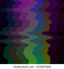 Dark Multicolor vector pattern with wry lines. Colorful illustration with curved lines. Pattern for commercials, ads.
