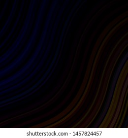 Dark Multicolor vector pattern with wry lines. Bright sample with colorful bent lines, shapes. Smart design for your promotions.
