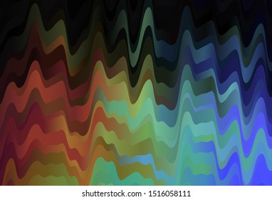 Dark Multicolor vector pattern with wry lines. Brand new colorful illustration in simple style. A completely new template for your design.