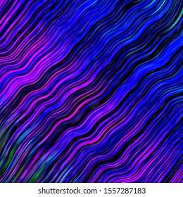 Dark Multicolor vector pattern with wry lines. Gradient illustration in simple style with bows. Pattern for booklets, leaflets.