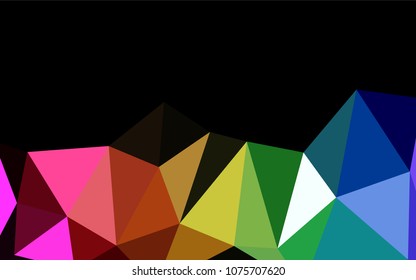 Dark Multicolor vector polygon abstract background. A sample with polygonal shapes. The polygonal design can be used for your web site.