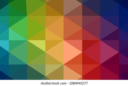 Dark Multicolor vector polygon abstract backdrop. Creative geometric illustration in Origami style with gradient. The template for cell phone's backgrounds.