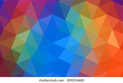 Dark Multicolor vector polygon abstract layout. Creative illustration in halftone style with gradient. A completely new design for your business.