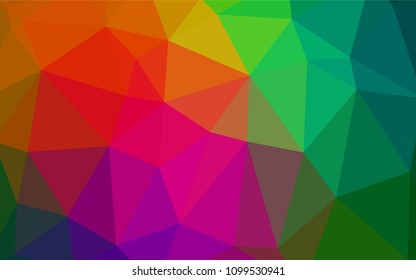 Dark Multicolor vector polygon abstract background. Colorful illustration in polygonal style with gradient. A completely new design for your business.