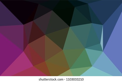 Dark Multicolor vector polygon abstract layout. Shining polygonal illustration, which consist of triangles. Textured pattern for your backgrounds.