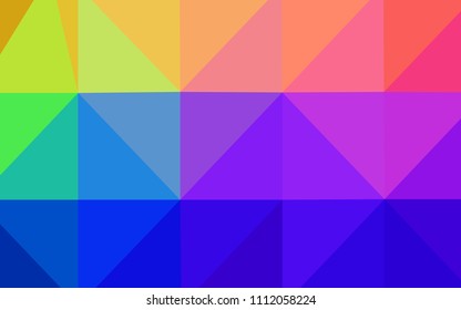 Dark Multicolor vector polygon abstract backdrop. Polygonal abstract illustration with gradient. Triangular pattern for your business design.