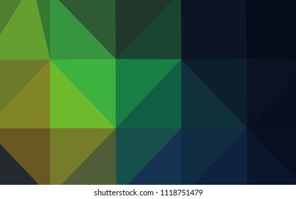 Dark Multicolor vector polygon abstract layout. Colorful illustration in polygonal style with gradient. Brand-new style for your business design.