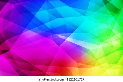 Dark Multicolor vector polygon abstract layout. Triangular geometric sample with gradient.  A new texture for your web site.