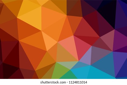 Dark Multicolor vector polygon abstract layout. Creative illustration in halftone style with triangles. Brand new style for your business design.