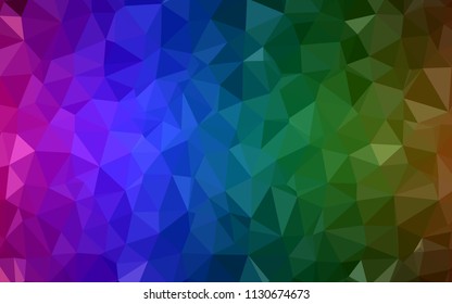 Dark Multicolor vector polygon abstract background. Polygonal abstract illustration with gradient. Brand new design for your business.