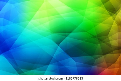 Dark Multicolor vector polygon abstract layout. Shining colorful illustration with triangles. Polygonal design for your web site.