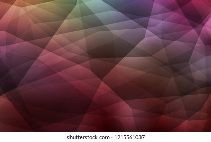 Dark Multicolor vector polygon abstract backdrop. Polygonal abstract illustration with gradient. Best triangular design for your business.