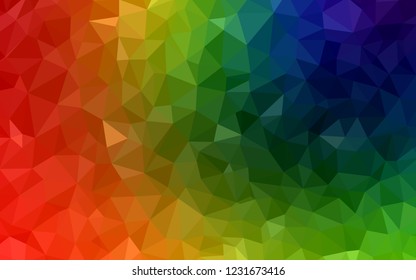 Dark Multicolor vector polygon abstract layout. Colorful illustration in polygonal style with gradient. A completely new design for your leaflet.