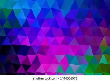 Dark Multicolor vector polygon abstract layout. Elegant bright polygonal illustration with gradient. Brand new style for your business design.