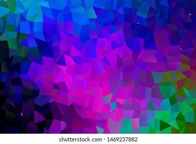 Dark Multicolor vector polygon abstract layout. Colorful illustration in polygonal style with gradient. Pattern for a brand book's backdrop.