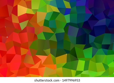 Dark Multicolor vector polygon abstract layout. Creative geometric illustration in Origami style with gradient. Textured pattern for your backgrounds.