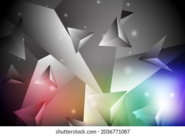 Dunkle mehrfarbige Vektorpolygon abstrakte Hintergrund. Schleudernde polygonale Illustration, die aus Dreiecken besteht. Ein völlig neues Design für Ihre Broschüre.