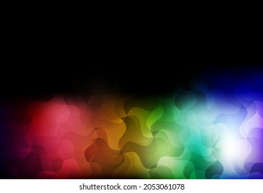 Diseño abstracto de polígono vectorial multicolor oscuro. Ilustración colorida de estilo poligonal con gradiente. Diseño poligonal para su sitio web.