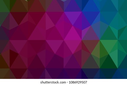 Dark Multicolor vector polygonal background. Modern abstract illustration with triangles. Completely new template for your banner.