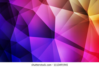 Dark Multicolor vector polygonal background. Creative illustration in halftone style with triangles. Pattern for a brand book's backdrop.