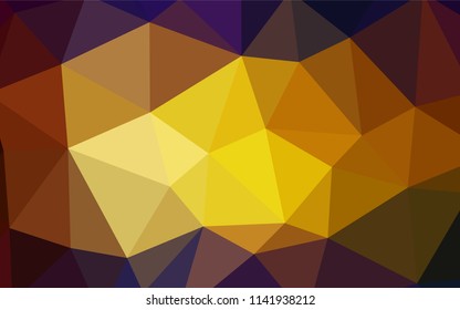 Dark Multicolor vector polygonal background. Triangular geometric sample with gradient.  Completely new template for your banner.