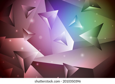 Dark Multicolor vector polygonal background. Modern abstract illustration with triangles. New template for your brand book.