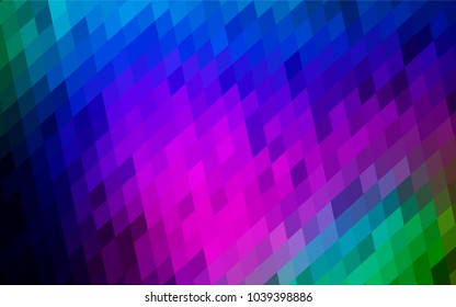 Dark Multicolor vector polygonal illustration, which consist of rectangles. Rectangular pattern for your business design. Geometric background in Origami style with gradient. 