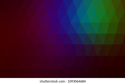 Dark Multicolor vector polygonal illustration, which consist of triangles. Triangular design for your business. Creative geometric background in Origami style with gradient
