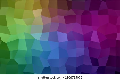 Dark Multicolor vector polygonal illustration, which consist of rectangles. Rectangular pattern for your business design. Geometric background in Origami style with gradient. 