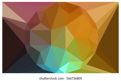Dark Multicolor vector polygonal illustration, which consist of triangles with a gemstone in center. Triangular design of a huge diamond for your business. Creative geometric background of gems.