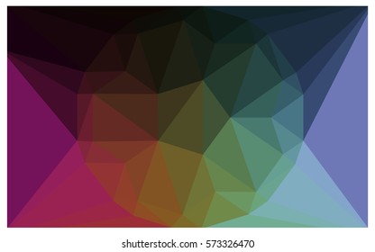 Dark Multicolor vector polygonal illustration, which consist of triangles with a gemstone in center. Triangular design of a huge diamond for your business. Creative geometric background of gems.