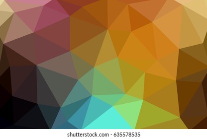Dark Multicolor vector polygonal illustration, which consist of triangles. Triangular design for your business. Creative geometric background in Origami style with gradient
