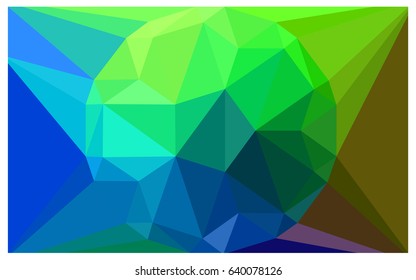 Dark Multicolor vector polygonal illustration, which consist of triangles with a gemstone in center. Triangular design of a huge diamond for your business. Creative geometric background of gems.