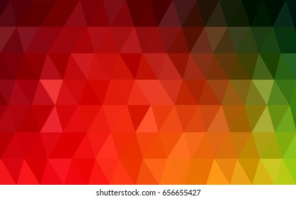 Dark Multicolor vector polygonal illustration, which consist of triangles. Triangular pattern for your business design. Geometric background in Origami style with gradient. 