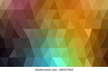 Dark Multicolor vector polygonal illustration, which consist of triangles. Triangular design for your business. Creative geometric background in Origami style with gradient