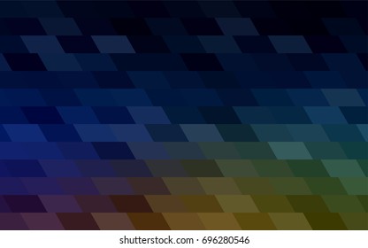 Dark Multicolor vector polygonal illustration consisting of rectangles. Rectangular design for your business. Creative geometric background in origami style with gradient.