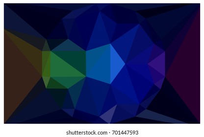 Dark Multicolor vector polygonal illustration, which consist of triangles with a gemstone in center. Triangular design of a huge diamond for your business. Creative geometric background of gems.