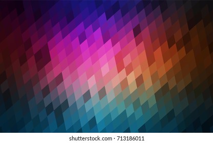 Dark Multicolor vector polygonal illustration, which consist of rectangles. Rectangular pattern for your business design. Geometric background in Origami style with gradient. 