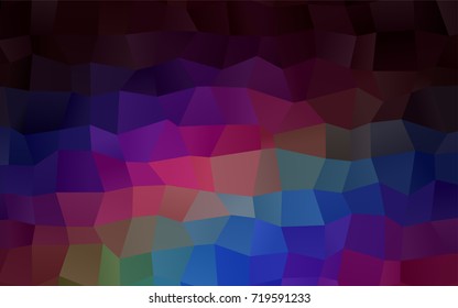 Dark Multicolor vector polygonal illustration consisting of rectangles. Rectangular design for your business. Creative geometric background in origami style with gradient.