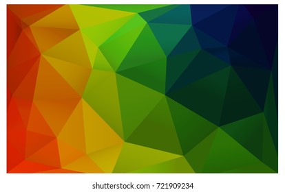Dark Multicolor vector polygonal illustration, which consist of triangles. Triangular pattern for your business design. Geometric background in Origami style with gradient. 