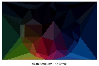 Dark Multicolor vector polygonal illustration, which consist of triangles with a gemstone in center. Triangular design of a huge diamond for your business. Creative geometric background of gems.