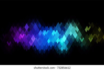 Dark Multicolor vector polygonal illustration consisting of rectangles. Rectangular design for your business. Creative geometric background in origami style with gradient.