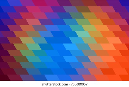 Dark Multicolor vector polygonal illustration, which consist of rectangles. Rectangular pattern for your business design. Geometric background in Origami style with gradient. 