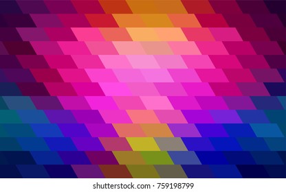 Dark Multicolor vector polygonal illustration, which consist of rectangles. Rectangular pattern for your business design. Geometric background in Origami style with gradient. 