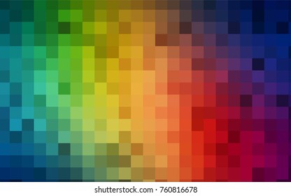 Dark Multicolor vector polygonal illustration, which consist of rectangles. Rectangular pattern for your business design. Geometric background in Origami style with gradient. 