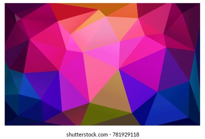 Dark Multicolor vector polygonal illustration, which consist of triangles. Triangular design for your business. Creative geometric background in Origami style with gradient