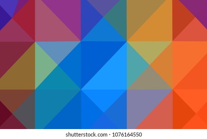 Dark Multicolor vector polygonal pattern. Colorful abstract illustration with gradient. Brand-new style for your business design.